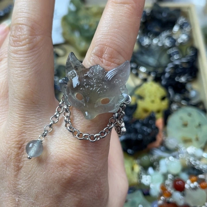 蛇纹石玉合金颈饰