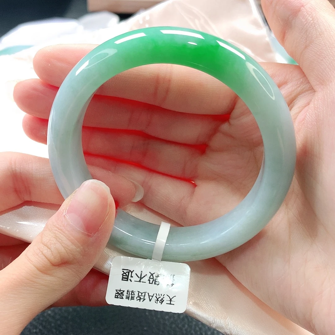 未镶嵌手镯翡翠缅甸天然a货翡翠56圈