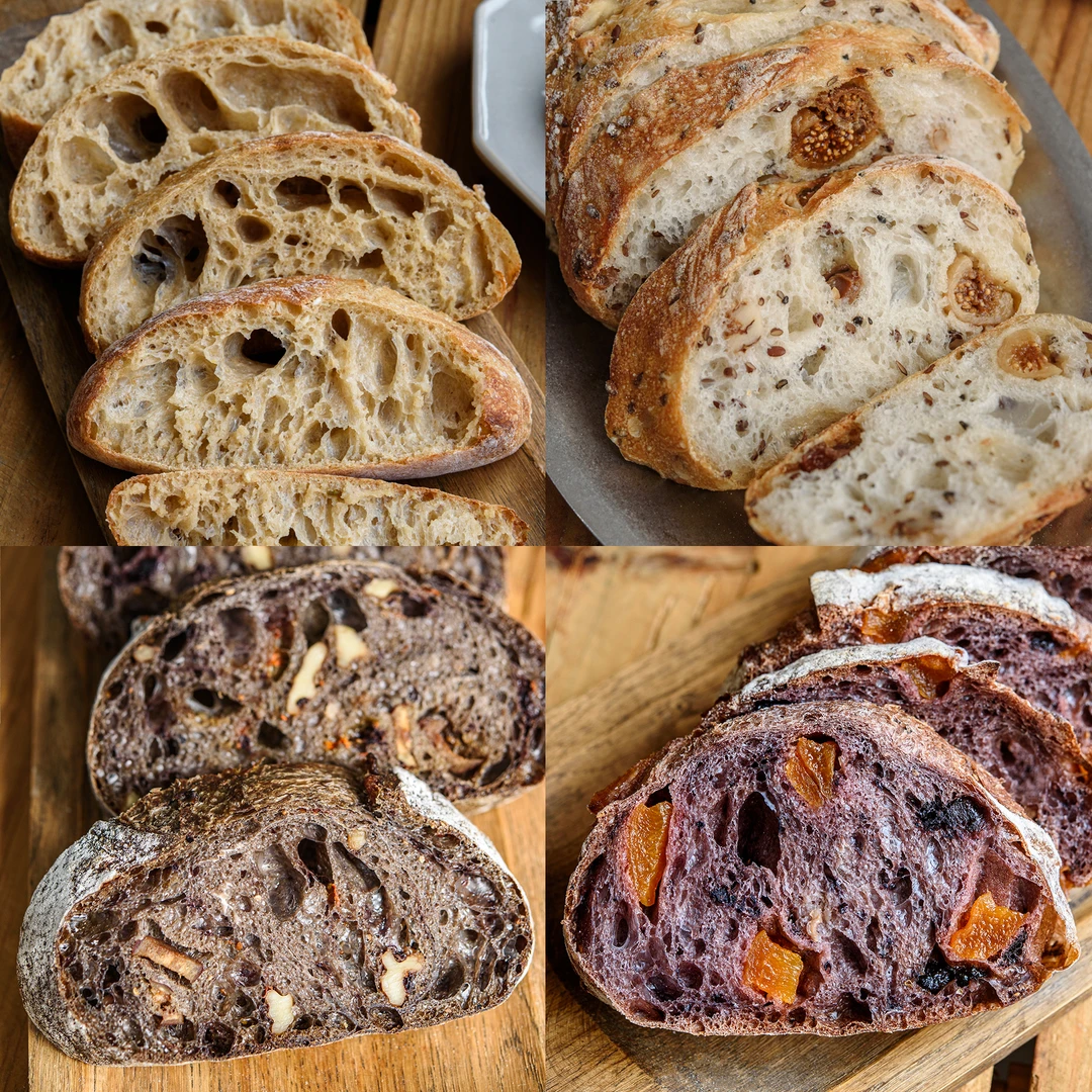 2个法式乡村大硬欧面包无油健身控碳早餐手作欧包零食亚麻籽