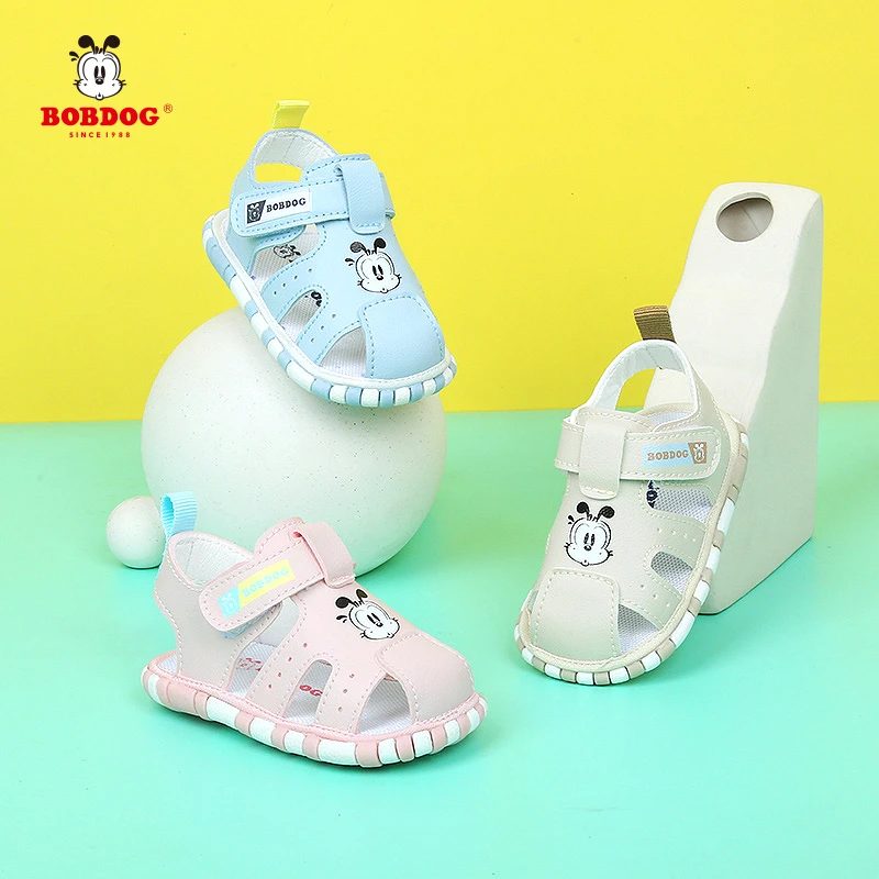 巴布豆学步鞋鞋子童鞋卡通动漫女童步前鞋运动风夏季小童透气凉鞋