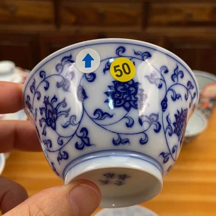 景德镇手绘茶具直播恬***弟