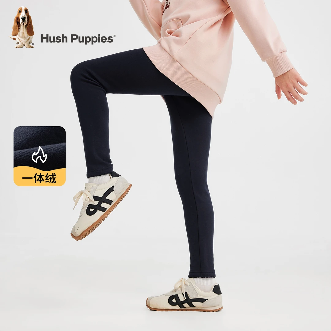 【打底裤】暇步士童装2025年秋季新款女童可爱波浪边一体绒打底裤