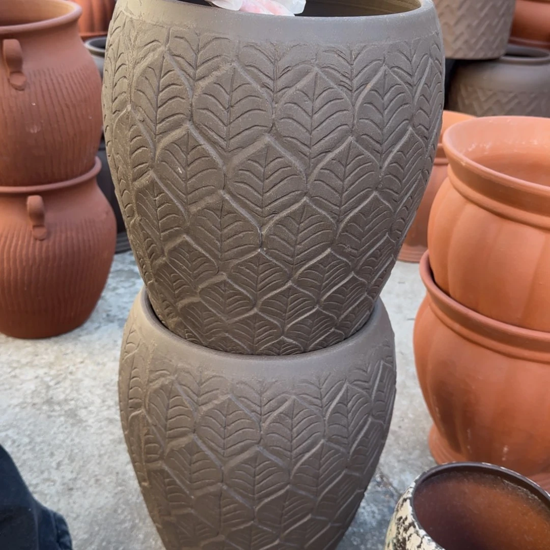 紫砂花盆口25高36宜兴紫砂瑕疵底部火裂