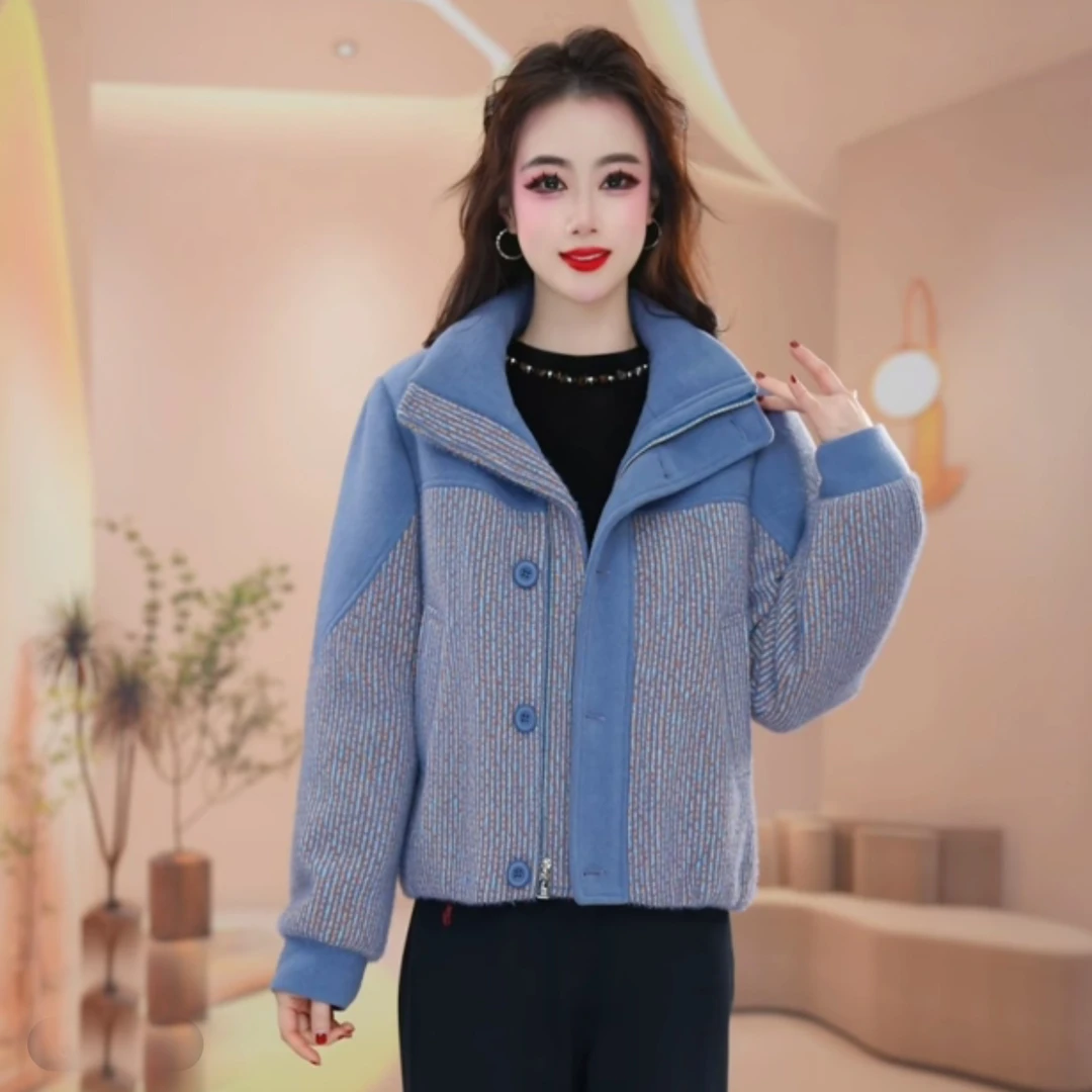 蔓2025年冬季新款气质轻奢时尚显瘦百搭洋气休闲保暖女士棉服外套