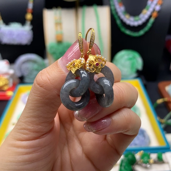 未镶嵌翡翠耳饰翡翠耳环