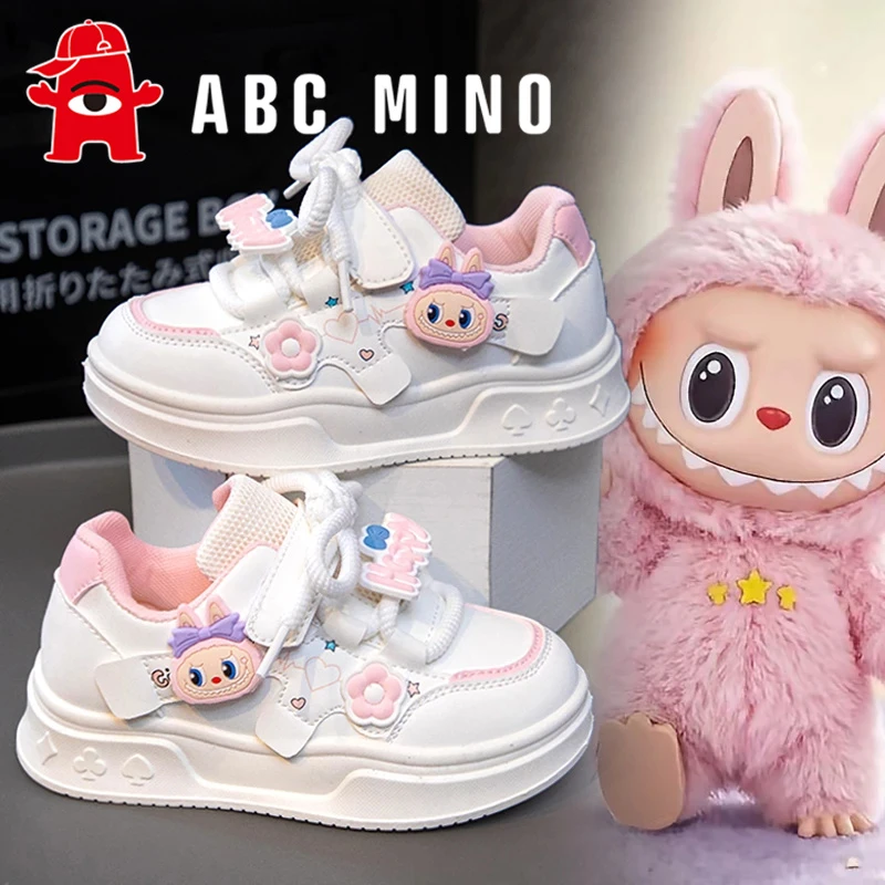 ABC MINO拉布布女童鞋子公主鞋2025新款秋季儿童软底休闲运动板鞋