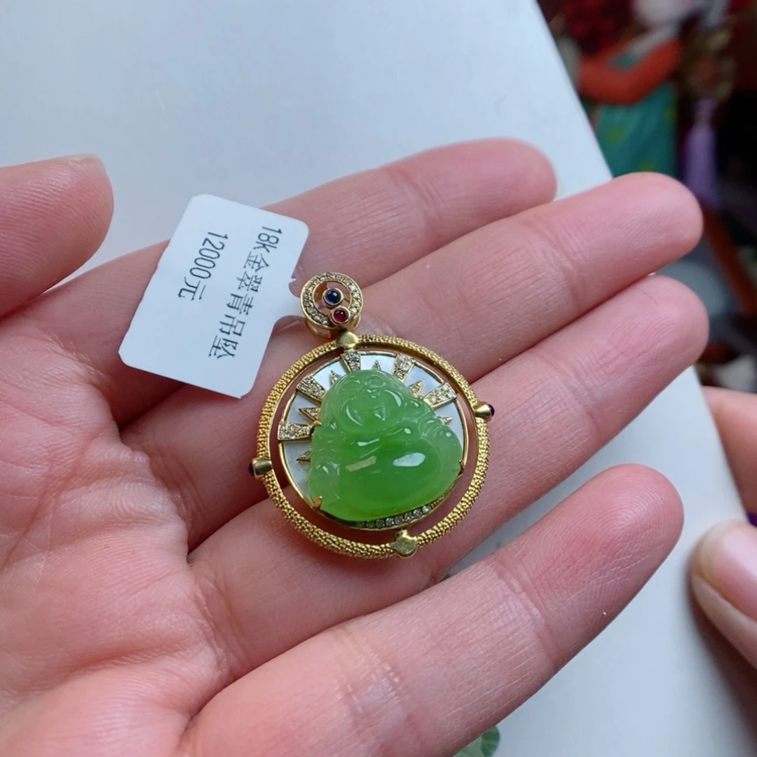 和田玉手链18K金镶嵌州*