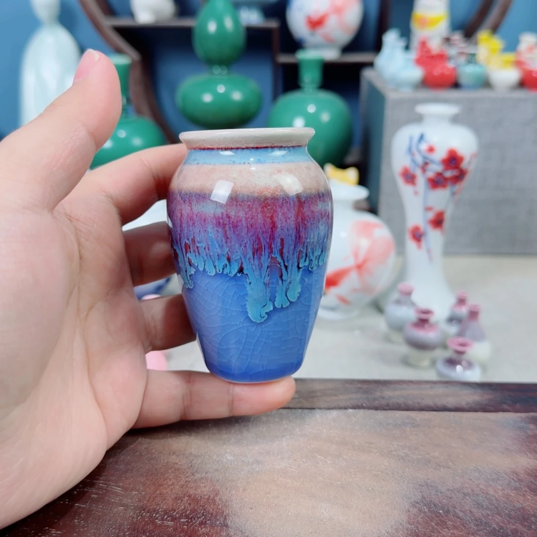 陶瓷手工小花器摆件