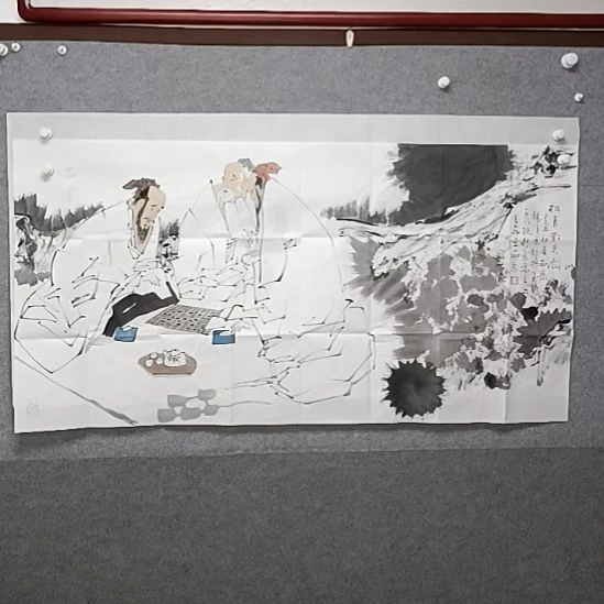 书法嗯是冬夏对意思四尺整张让嗯