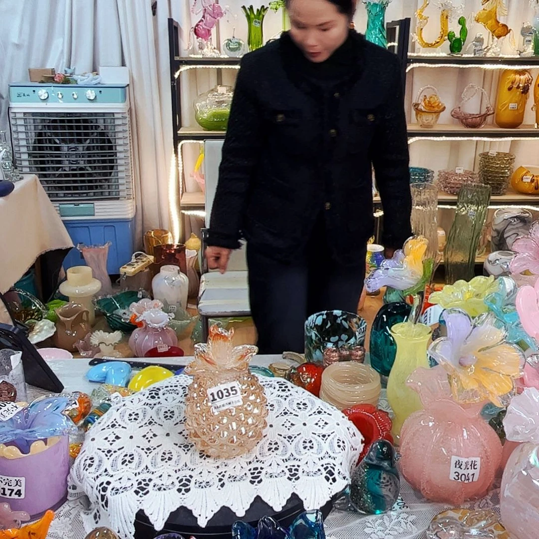 菠萝家悦美居琉璃摆件