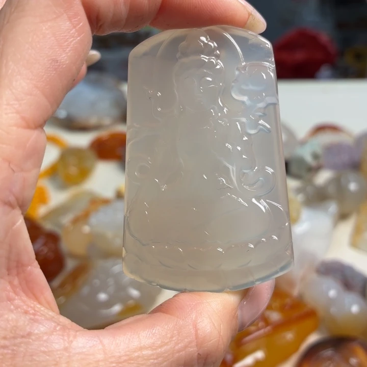 玛瑙/玉髓未镶嵌吊坠(不含链)