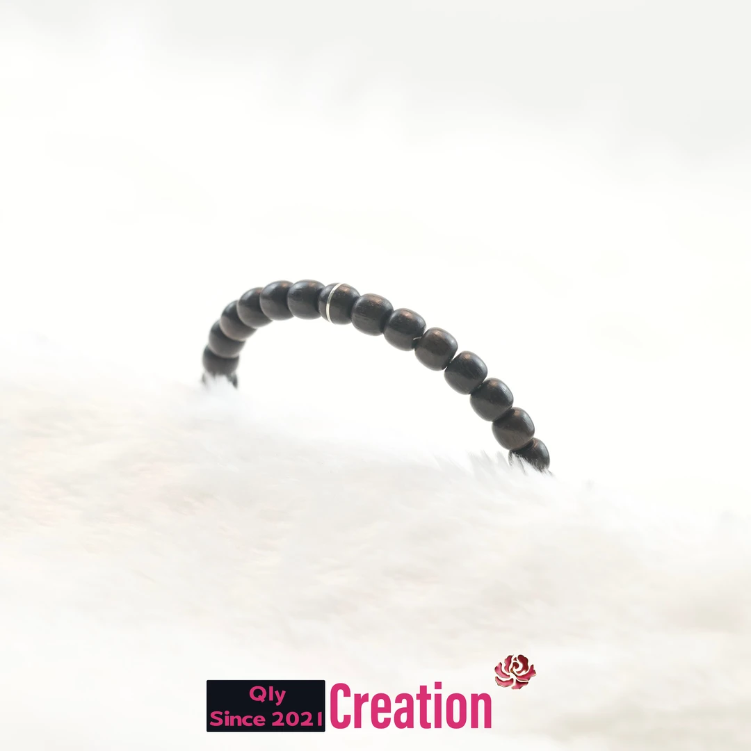 麒屿 · Produce 墨银海南沉水乌木S925银腰带原创设计文玩手串