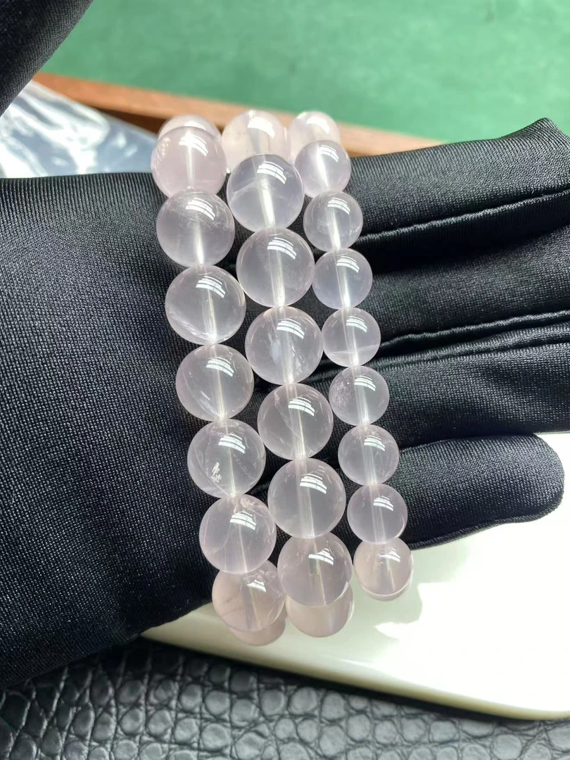 B65 粉晶单圈手链 9-12mm 多样性发一