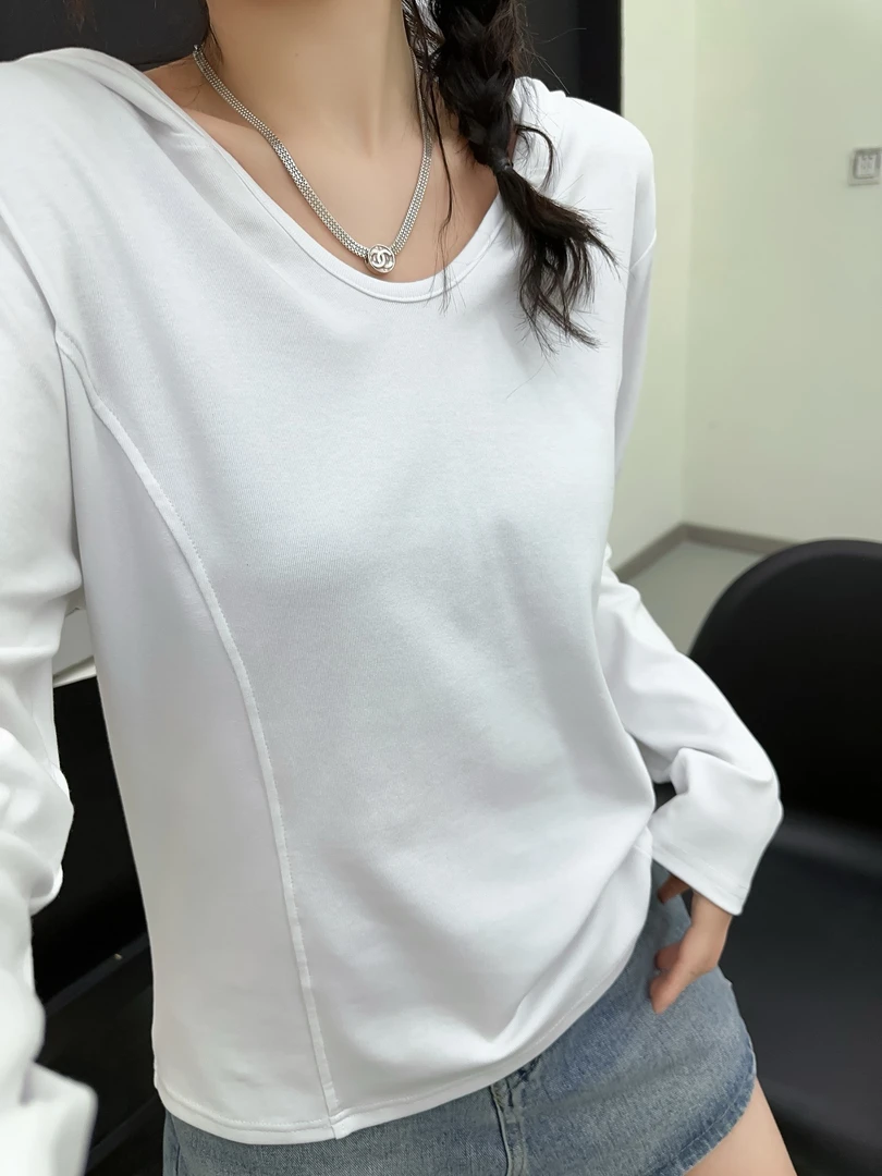 2025初秋新款出游穿搭拼弧连帽U领运动休闲卫衣收腰显瘦打底衫女