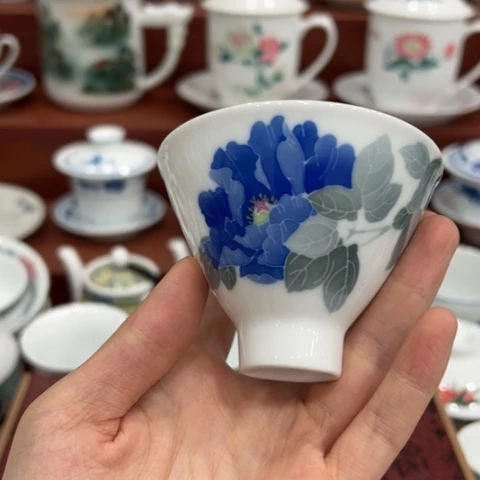 醴陵高温老仓瓷釉下手绘80毫升