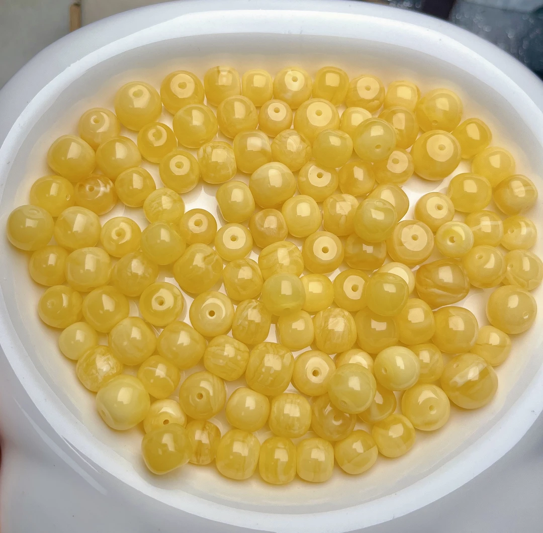 【陌离·苹果墩】精品满蜡鸡油黄墩子全品配饰，多样性发一