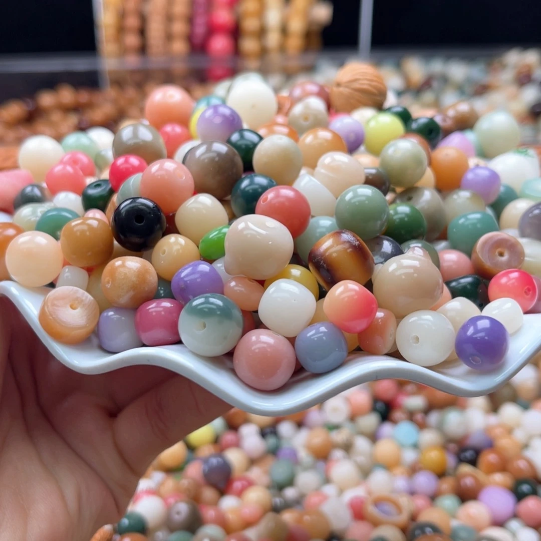 白玉菩提吊坠z10-12mm/500颗混珠瑕