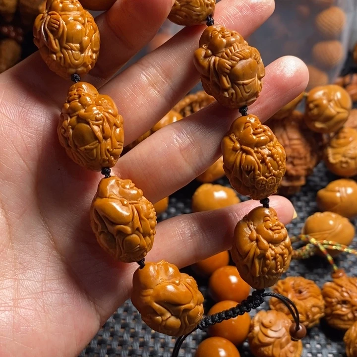 橄榄核吊坠大脸弥勒