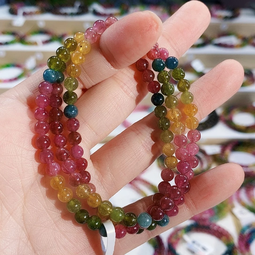 碧玺手链未镶嵌G2196三圈颜色微差