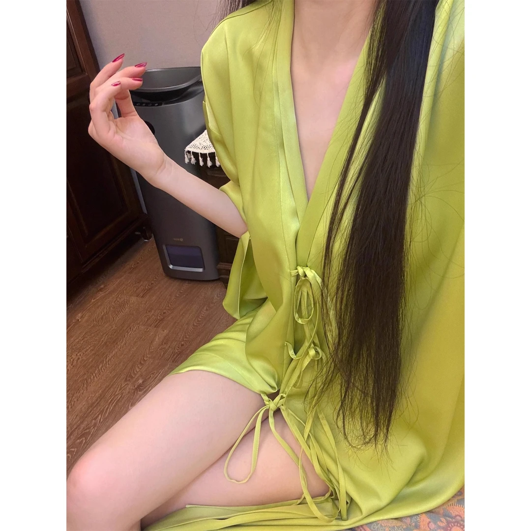 开衫睡袍少女春秋款高级感气质宽松家居服外穿睡衣