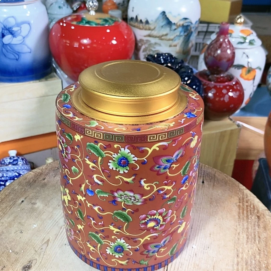 【闪购商品】瓷片陶瓷茶叶罐密封罐