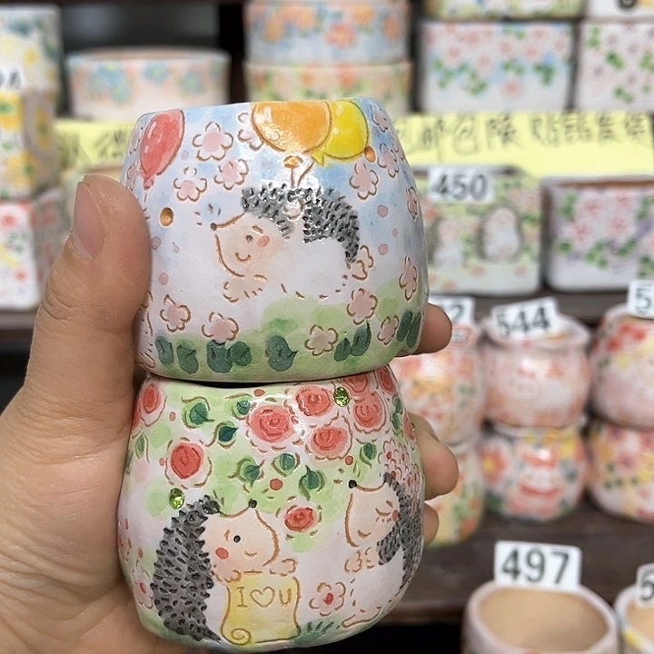 红陶甜**a手工多肉植物花盆