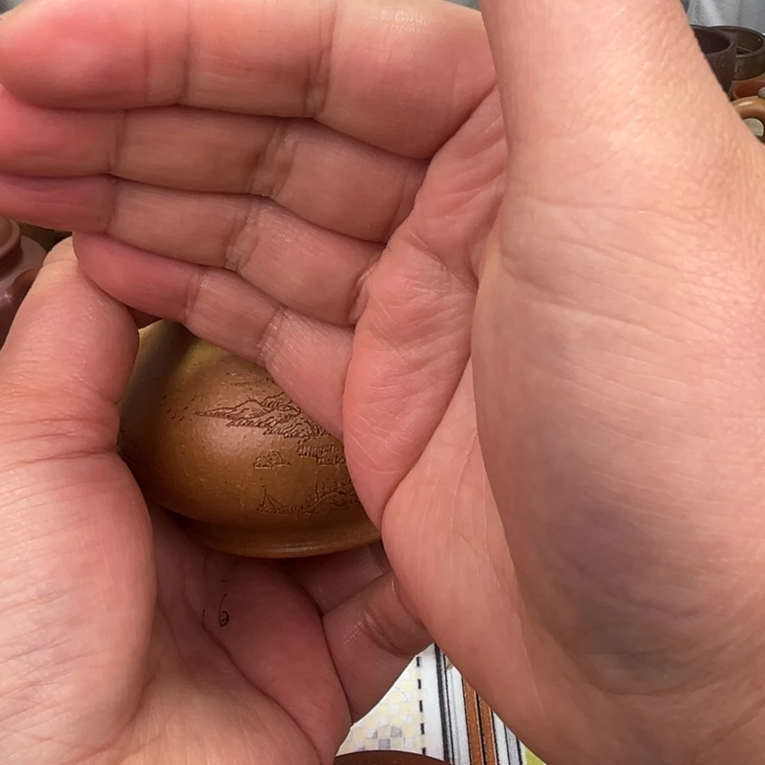 紫砂茶壶台**炮180毫升黄金段潘壶孤品