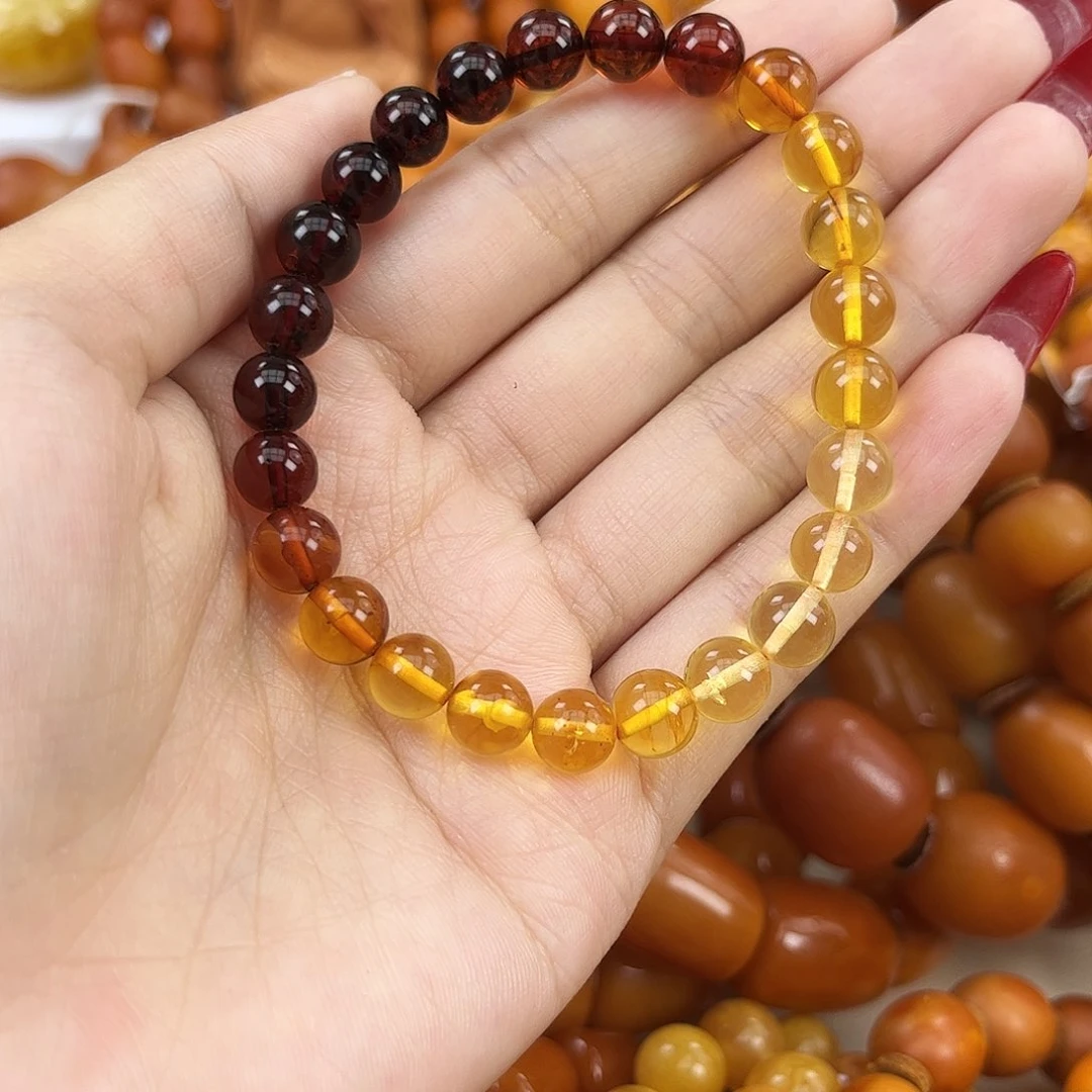 琥珀颈饰未镶嵌蜜蜡