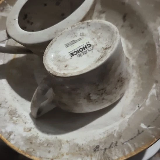 瓷发两个公道杯，国营四厂库存，