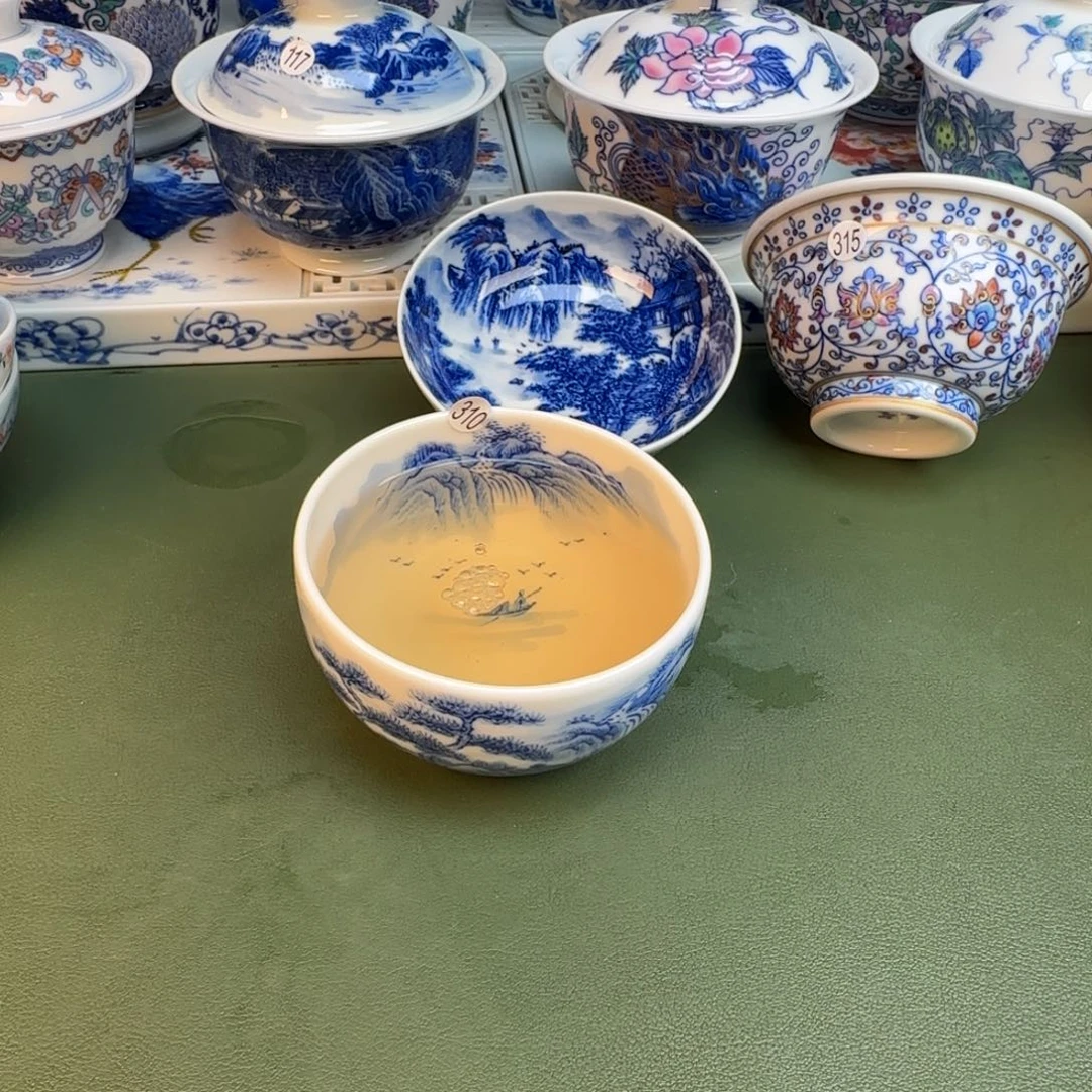 纯手工纯手绘茶具石头310
