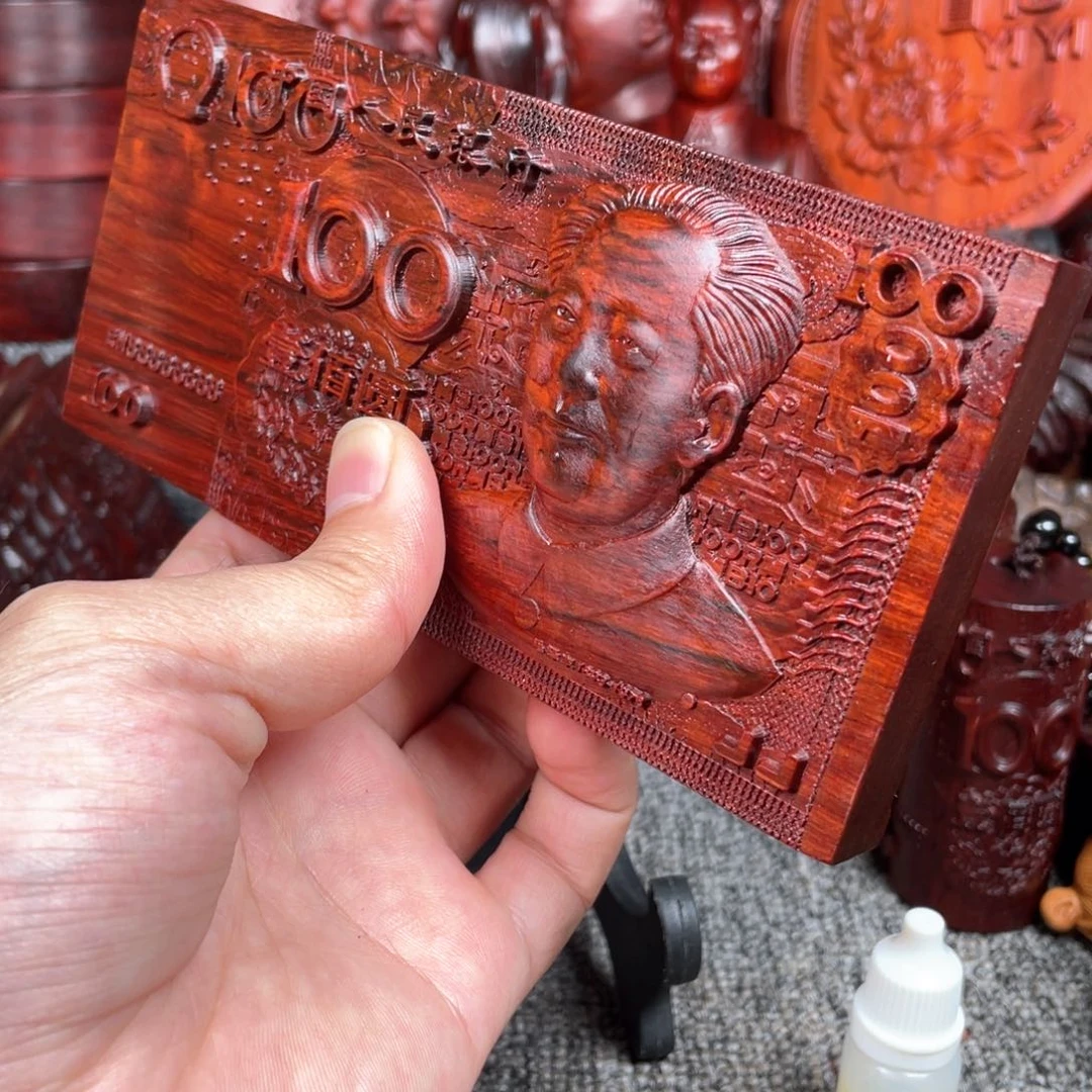 木紫檀木加厚款一个人小摆件送支架
