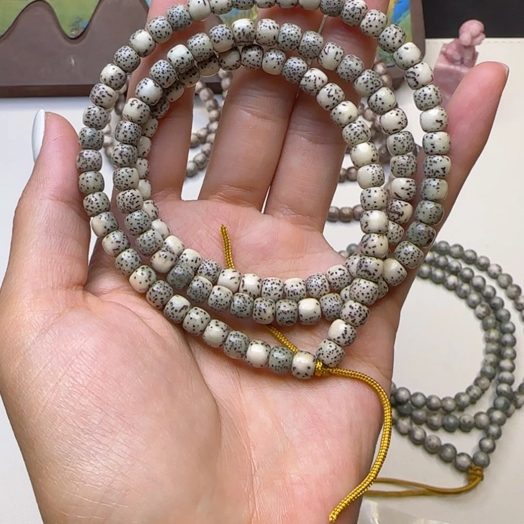 手串星月菩提石玉河豚6×5长条108