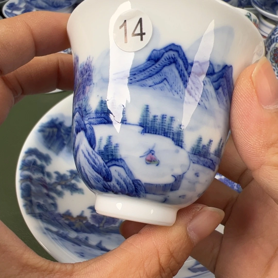 陶瓷景德镇纯手工纯手绘茶具木木14