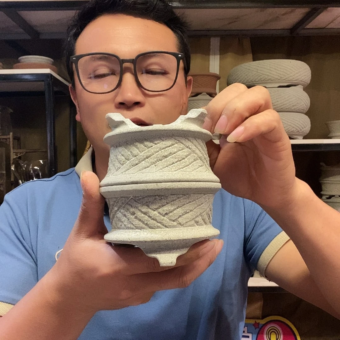 神***鹰品格石器石头花盆