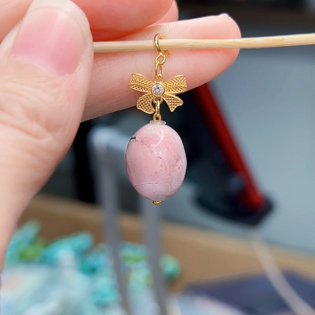 绿松石珠宝奇石18K金镶嵌