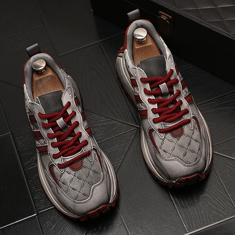 okkdey防滑厚底老爹鞋潮流百搭增高透气运动鞋时尚舒适休闲鞋