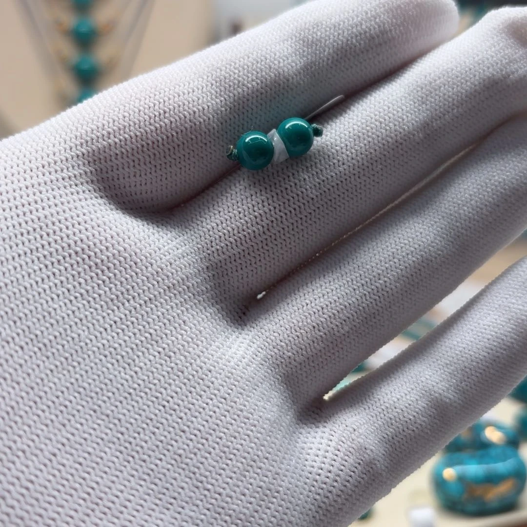 绿松石未镶嵌 6.6mm对珠268w