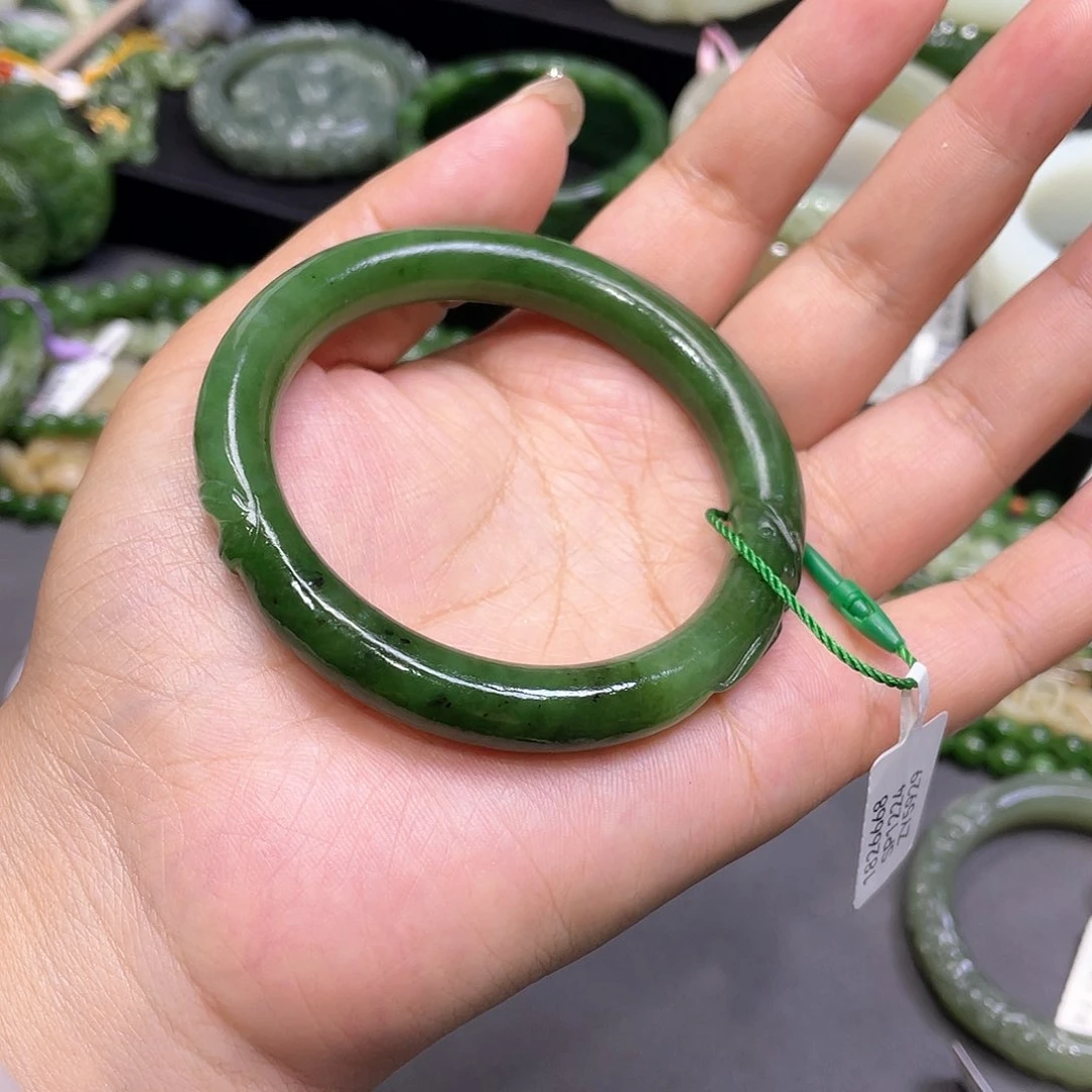 和田玉手镯57圈口72未镶嵌