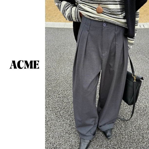 {特价} No退换 ACME“智感神裤”25夏撞色腰头拼接显瘦直筒休闲裤