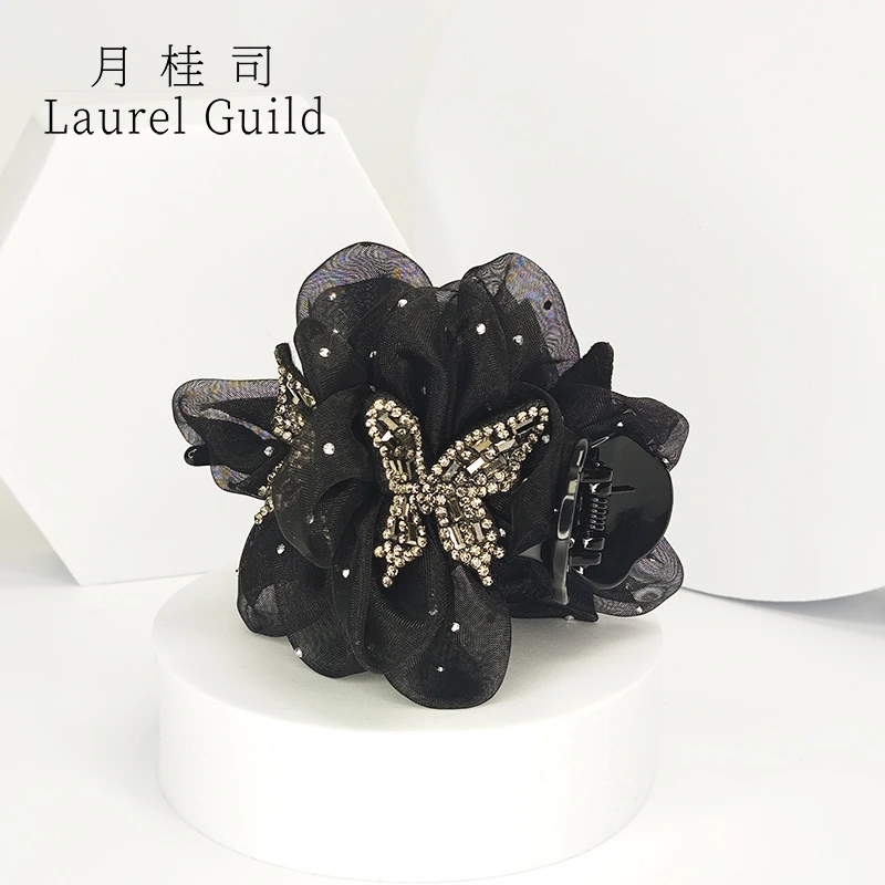 【巴黎王妃 】四折蝶款 高级感时尚气质 丸子夹发夹 YN122