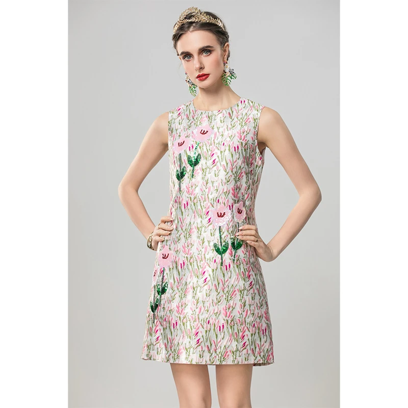 541款 小碎花 巴黎时装周 高品质 短袖连衣裙女装