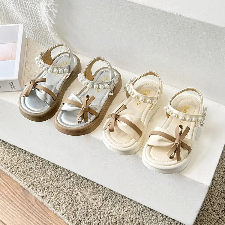 2025年夏季新款凉鞋蝴蝶结宝宝运动大童韩版儿童女童时尚厚底凉鞋