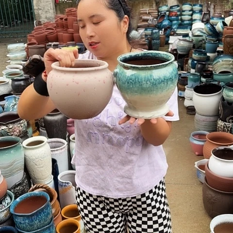瑕疵两个盆子。