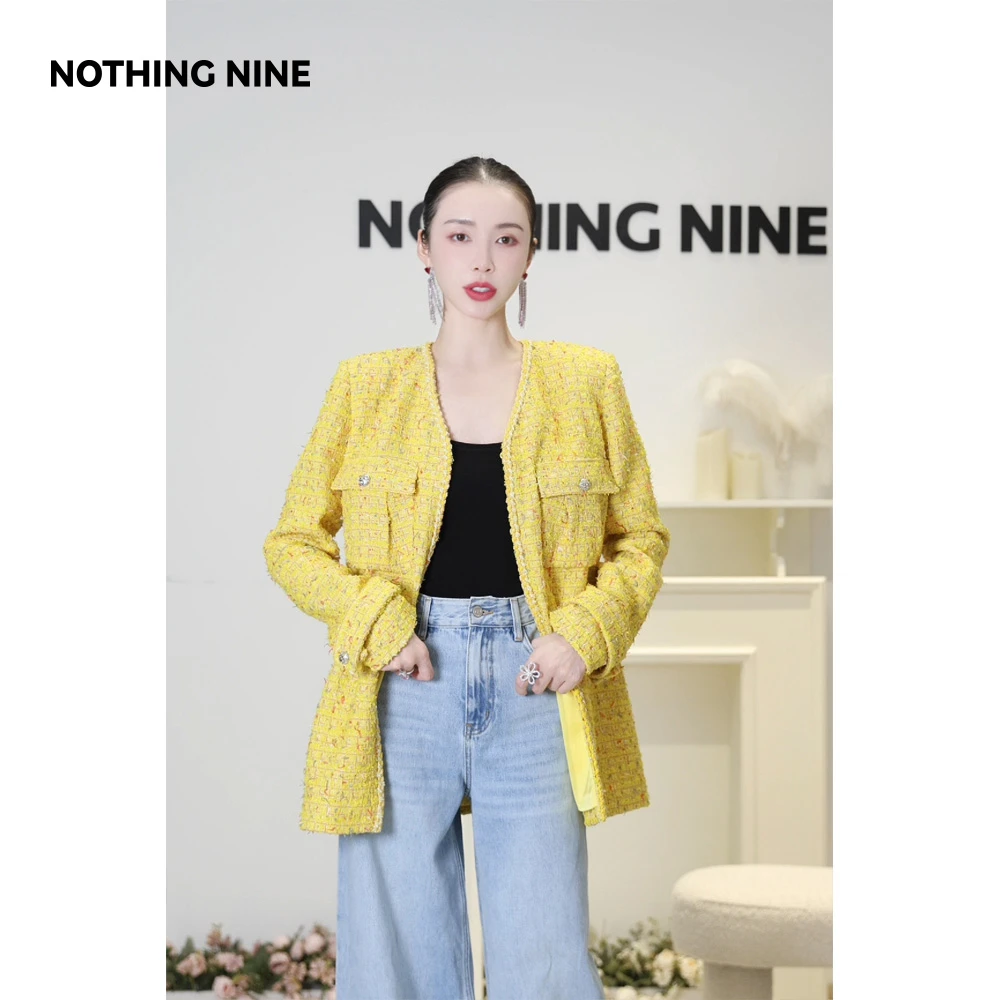 NOTHING NINE阿波罗晨曦粗花呢外套