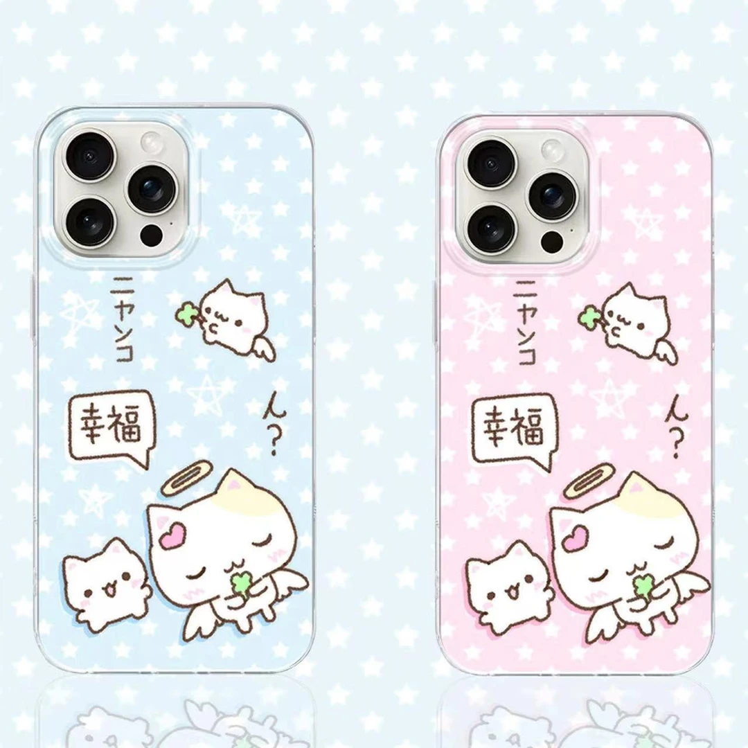 奥菲顿情侣款可爱猫咪适用iPhone17大孔手机壳华为vivo小米15oppo