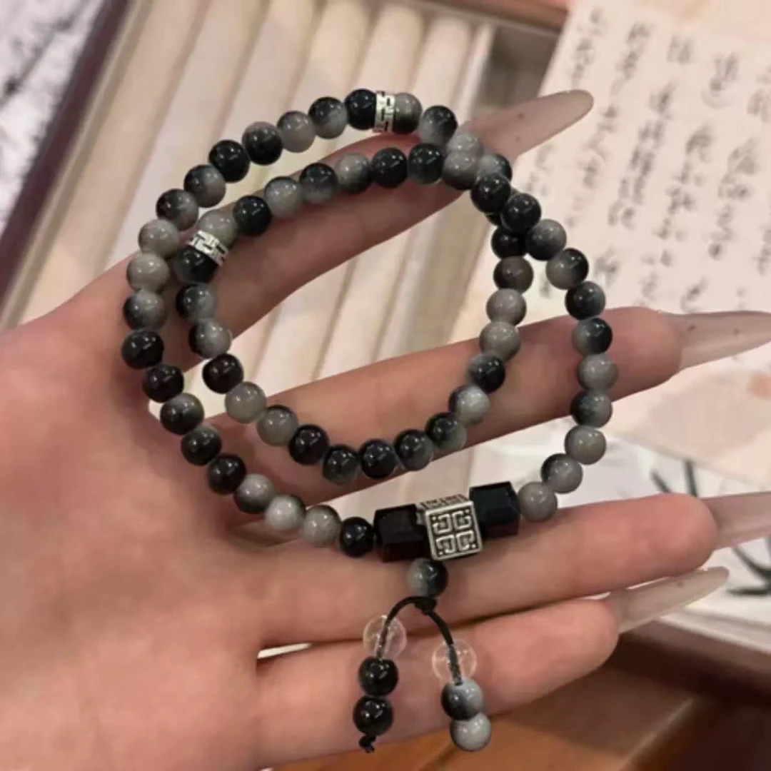 非金属树脂手链 【小叶】【如意】新中式渲染国风双层串珠手链