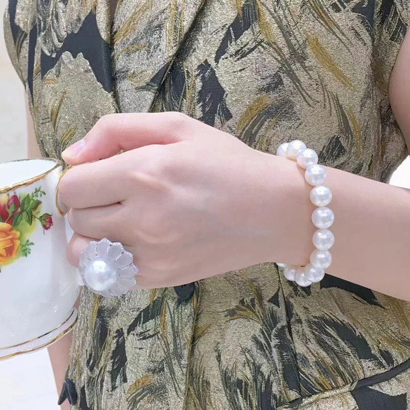 大龙珠爱迪生珍珠手链 11-12mm强光爱迪生珍珠 礼盒包装轻奢时尚