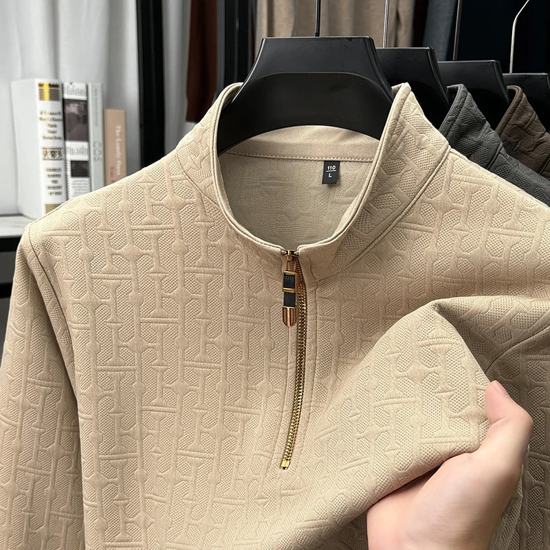 卫衣薄款立领秋季抗起球长袖拉链男装春秋水洗修身运动时尚休闲