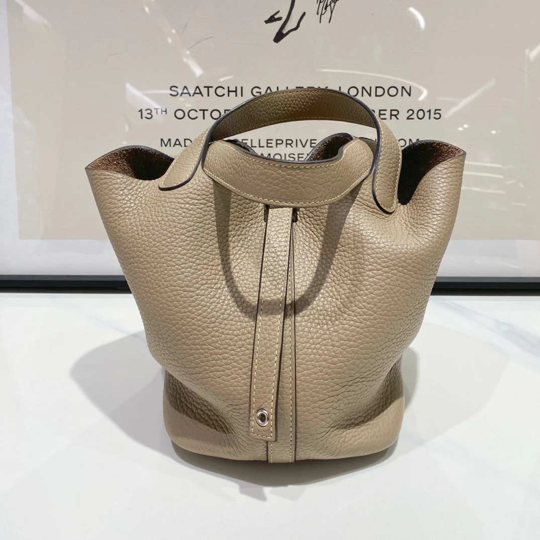 95新 Hermes/爱马仕 爱马仕 菜篮子18斑鸠灰（13932）
