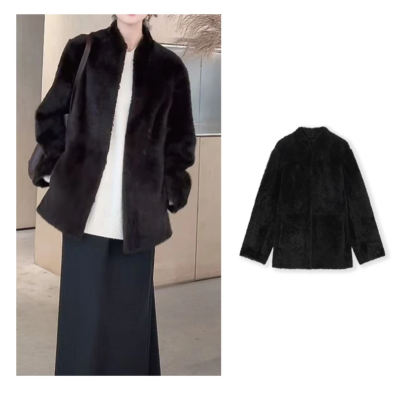 Z.blues【日月同辉】传世法国小拉贡皮毛一体外套YZTY2443